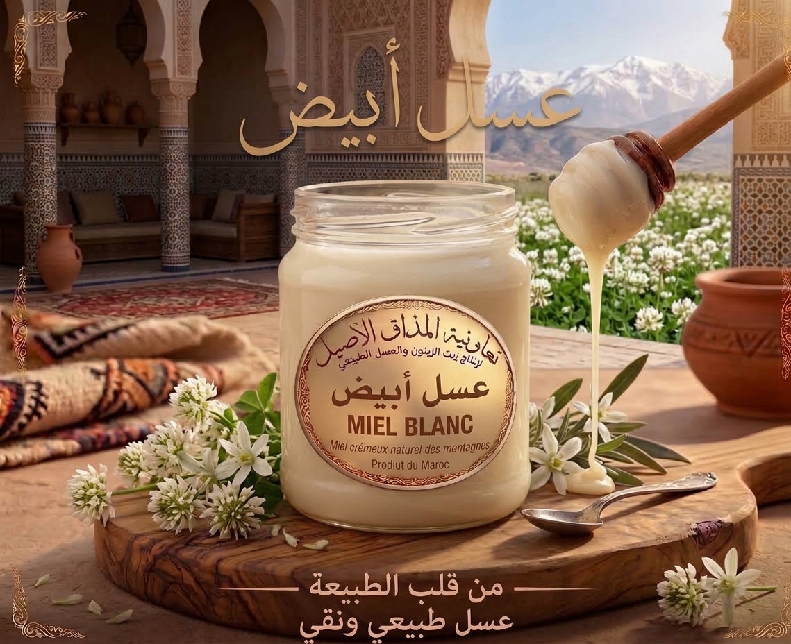 عسل ابيض حر  /  Miel blanc pur